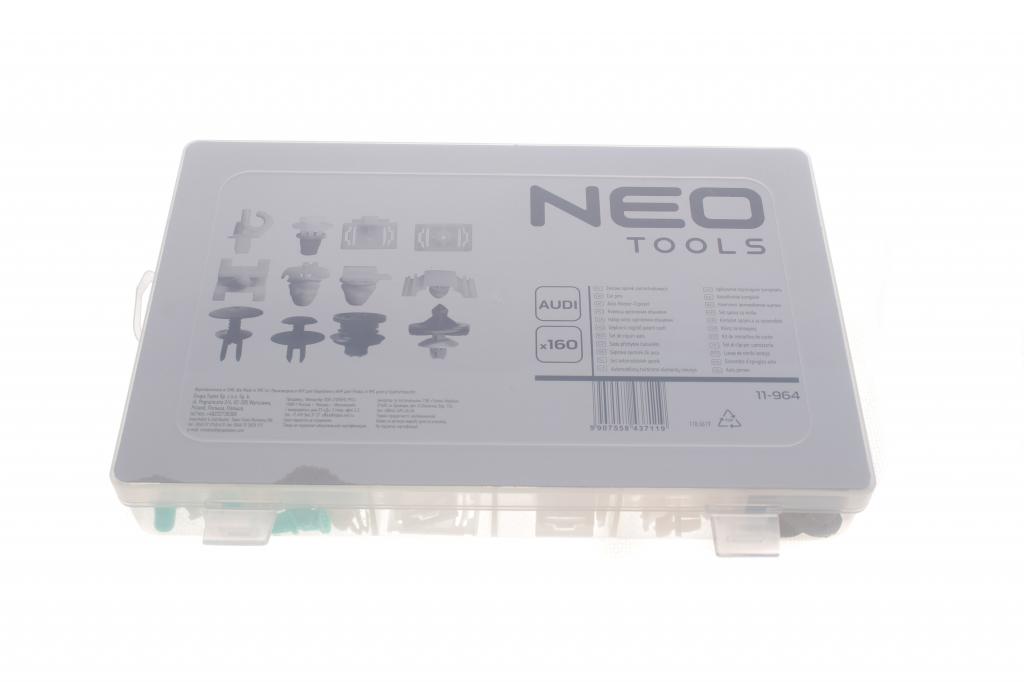Набір кліпс пластикових Audi (160шт) NEO TOOLS 11-964