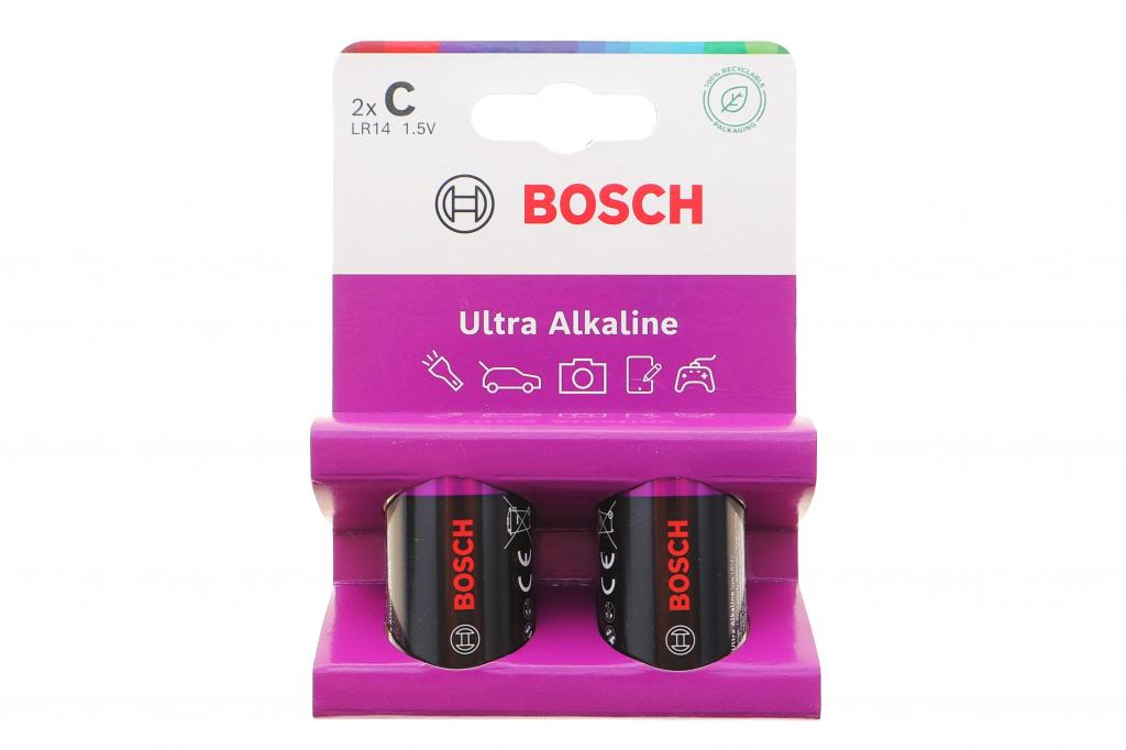 Батарейки Bosch Ultra Alkaline C (LR14) 1.5 V / LR14UA2B/00 (к-кт 2шт) BOSCH 8594162800100