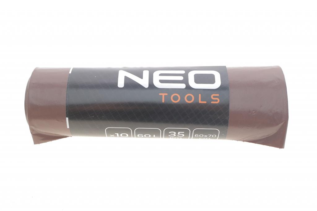 Мішки для сміття 60 л 10 шт 35 мкм (коричневі) NEO TOOLS 15-993