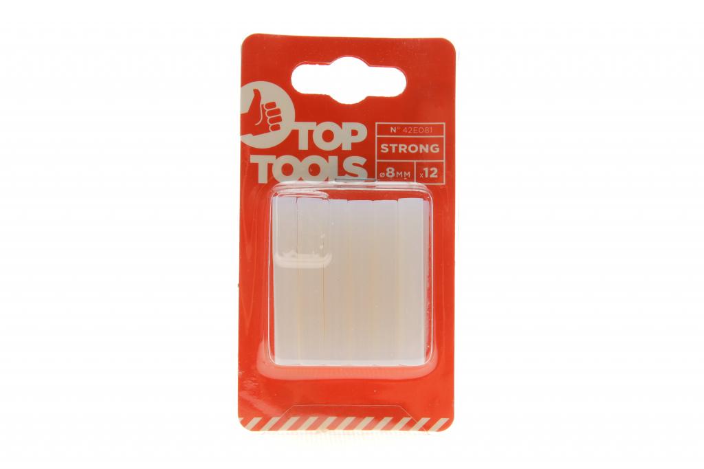 Стрижень клейовий Ø8x50 mm 12 од. TOP TOOLS 42E081