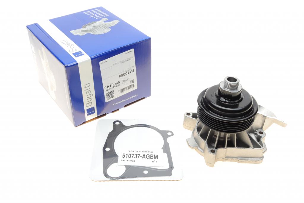 Помпа води BMW 3 (E46/E90)/5 (E60)/X5 (E53) 2.0/3.0d 03-10 (M47/M57) BUGATTI PA10086