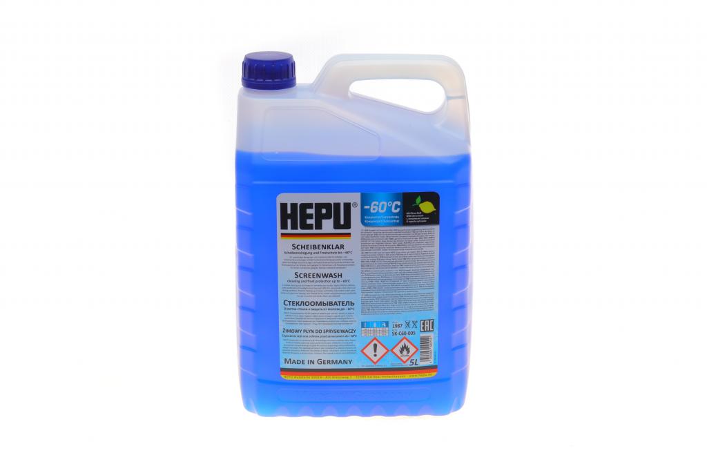 Омивач скла зима (5L) (-60°C) HEPU (1:1 -20°C) HEPU SK-C60-005