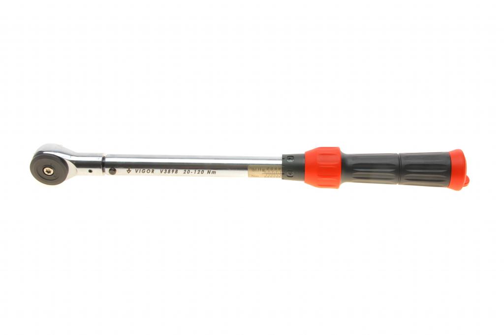 Ключ динамометричний 1/2" 20-120 Нм 445 мм VIGOR V3898