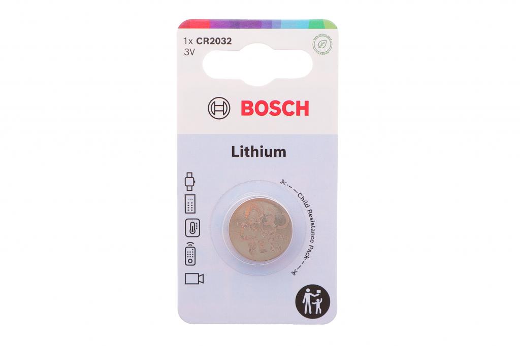 Батарейка Bosch Lithium CR2032 (3V/220 mAh) CR2032B1/00 1 шт. BOSCH 8594162800438