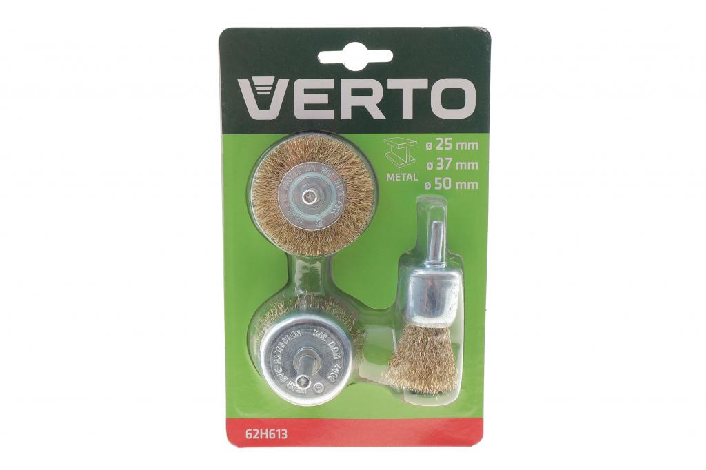 Щітки зачисні (к-кт) Ø25/Ø37/Ø50 мм VERTO 62H613