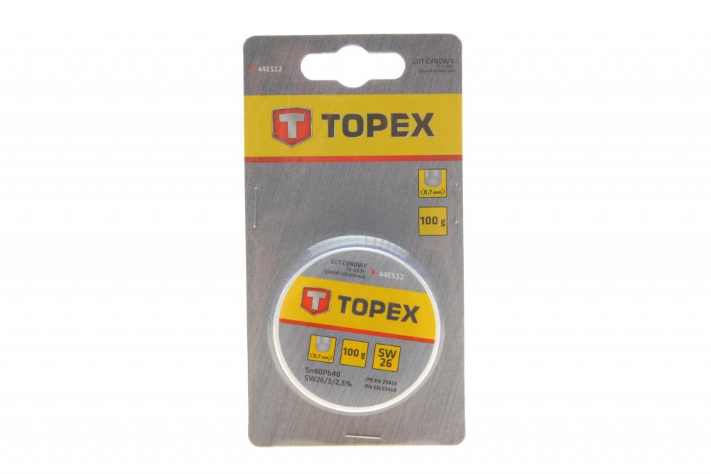 Припій олов'яний (d=0.7mm) (100g) TOPEX 44E512