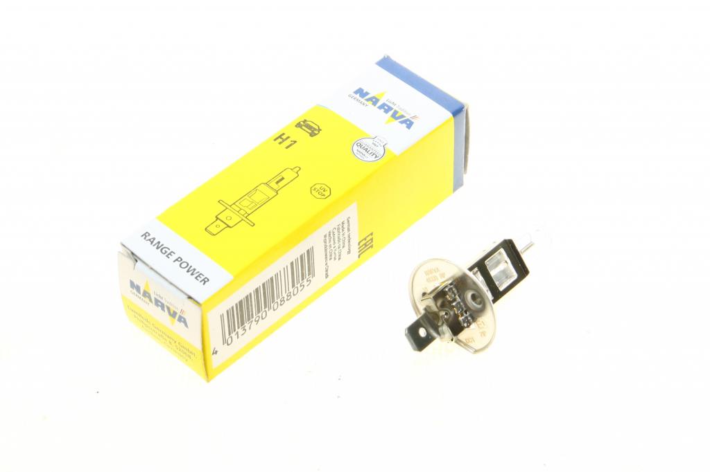 Автолампа H1 12V 55W P14.5s Range Power (+ 30%) NARVA 483303000